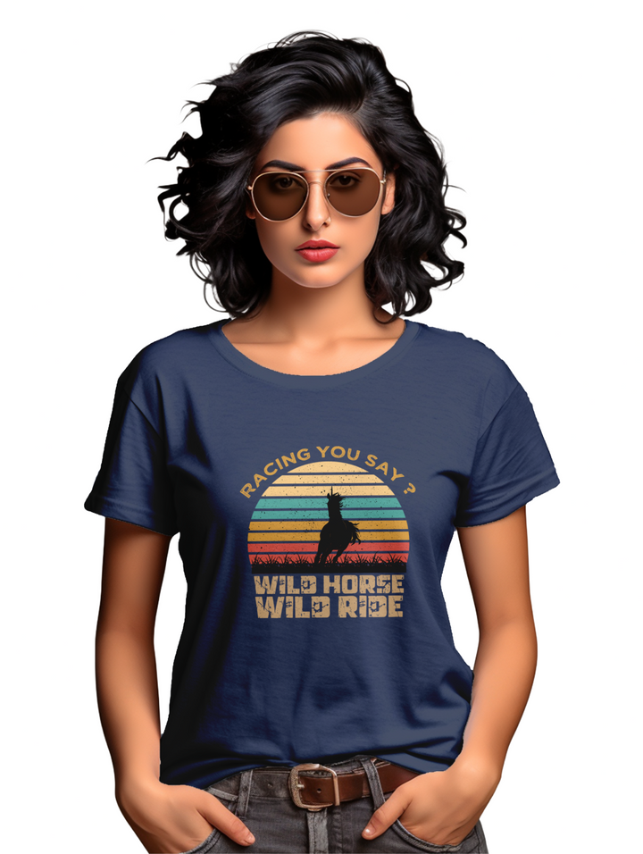 Women's Racing Wild Horse Ride T-Shirt