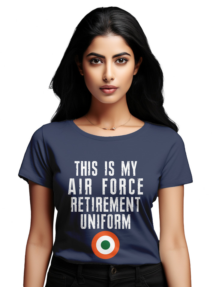Women's This is my airforce retirement uniform_T-shirt
