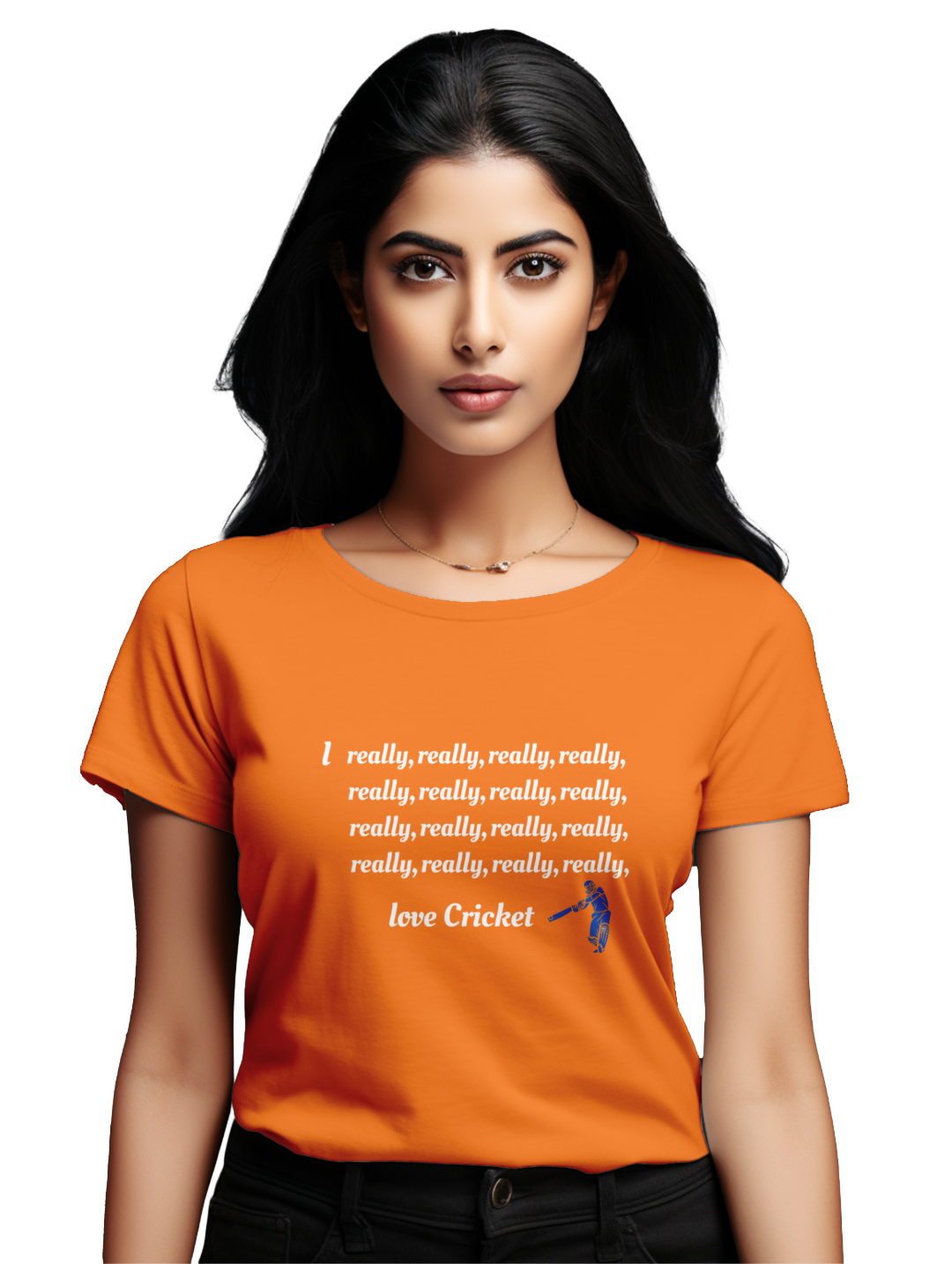 Women's I really love cricket T-shirt