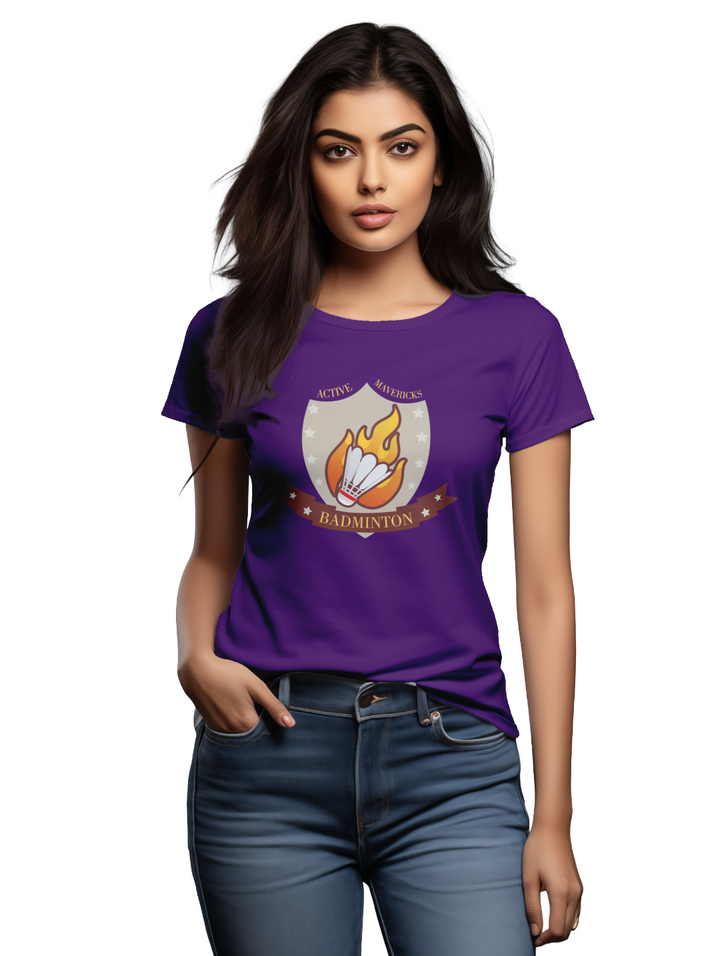 Womens Active Mavericks Badminton T-Shirt