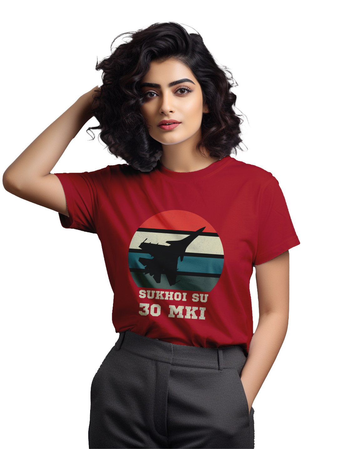 Women's Sukhoi Su 30 MKI fighter jet T-shirt