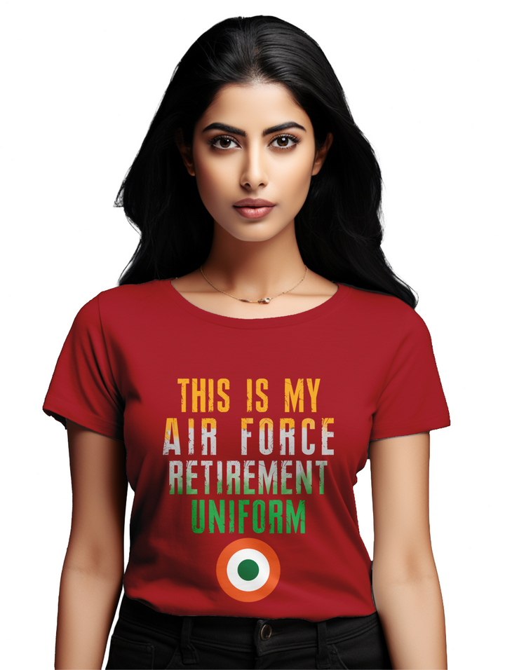 Women's This is my airforce retirement uniform T-shirt