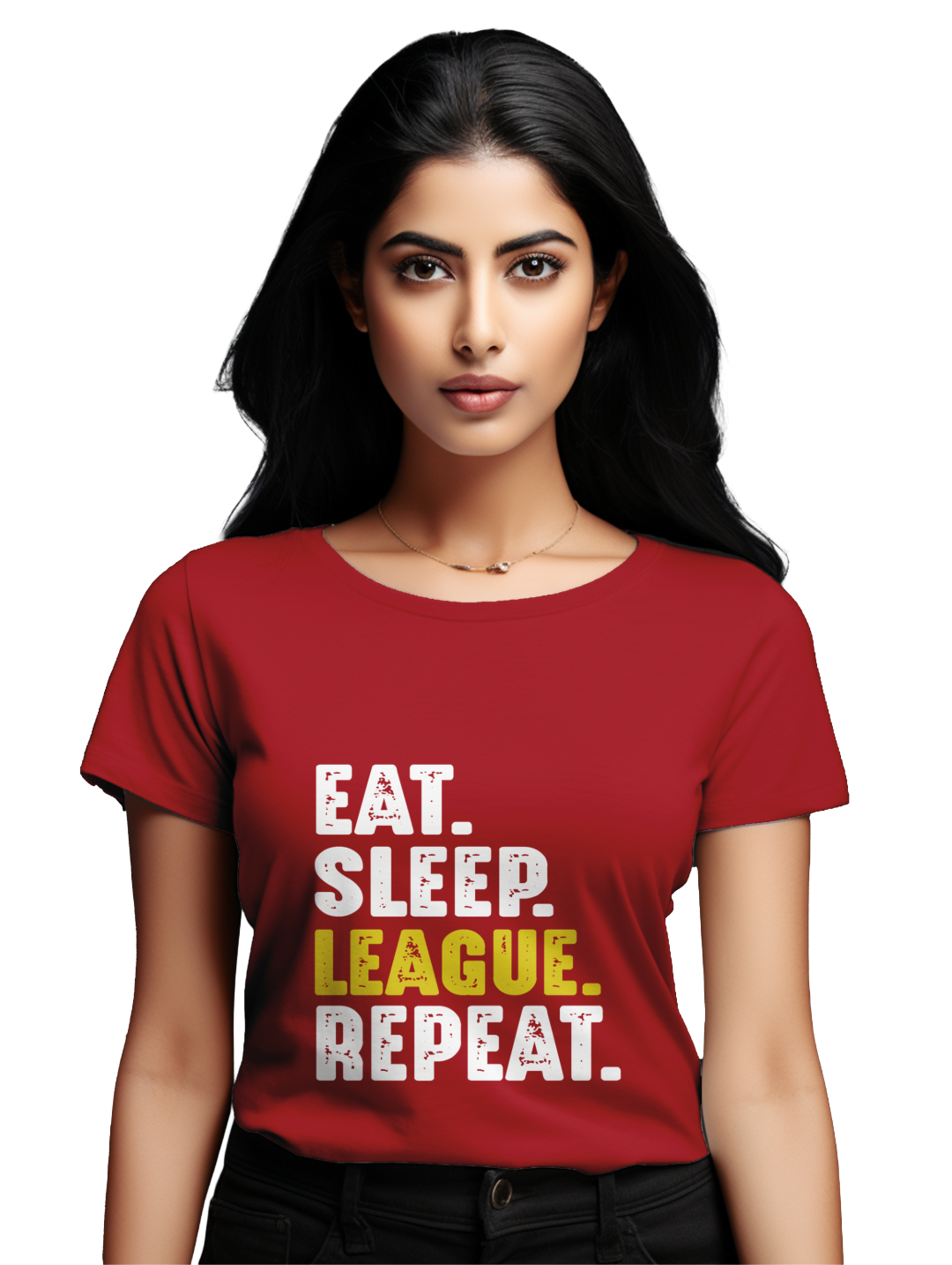 Women's Eat Sleep League Repeat T-shirt