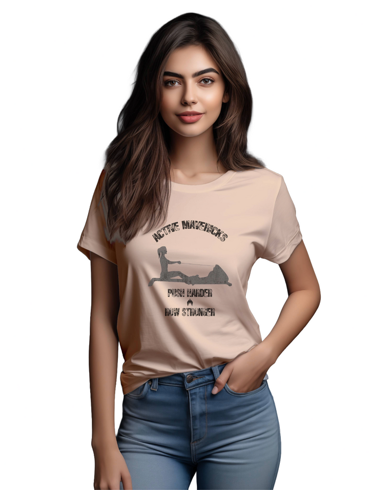 Womens PUSH HARDER, ROW STRONGER T-Shirt
