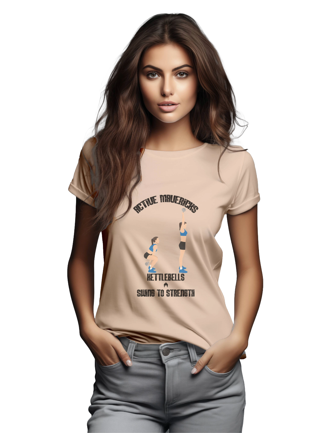 Women's kettlebells swing T-Shirt