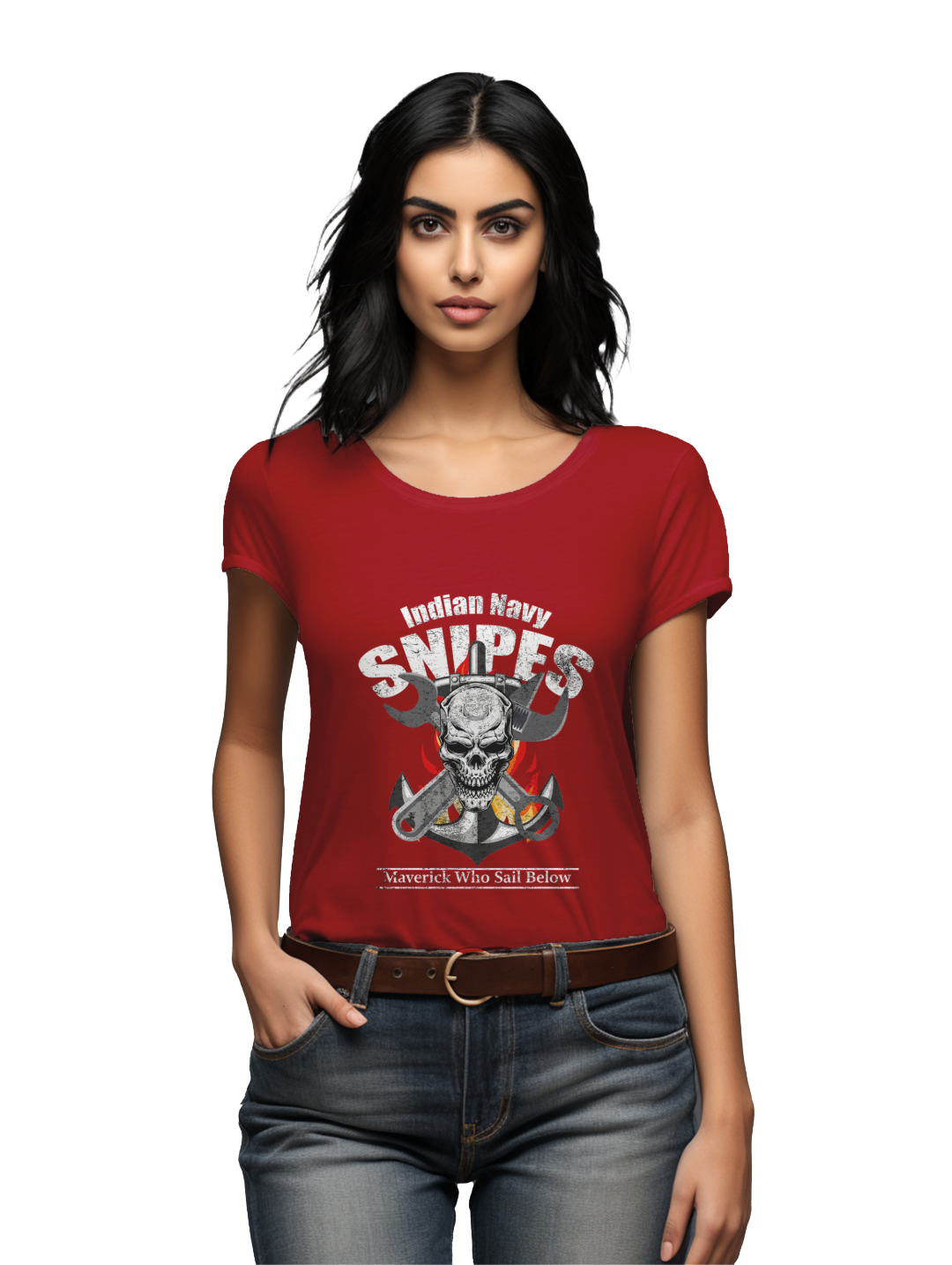 Womens Indian Navy Snipes T-shirt