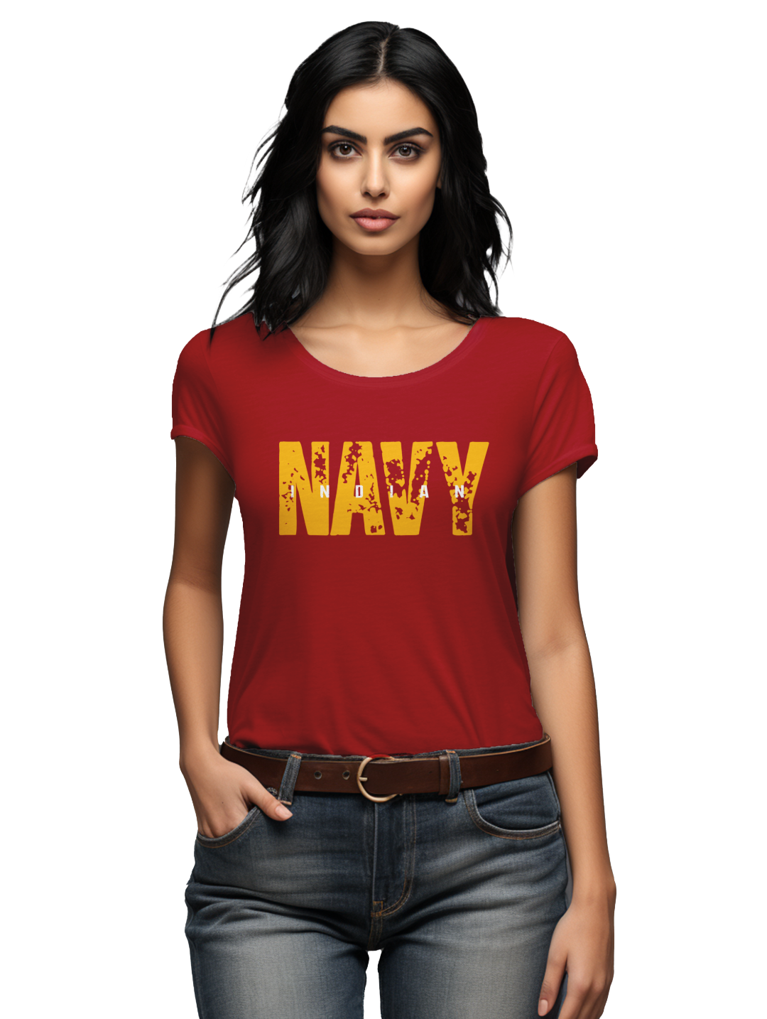 Women's  Indian navy T-Shirt