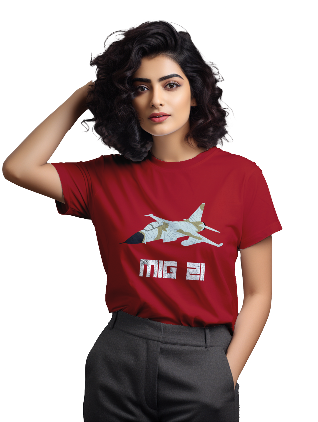 Women's MIG 21 fighter jet T-shirt