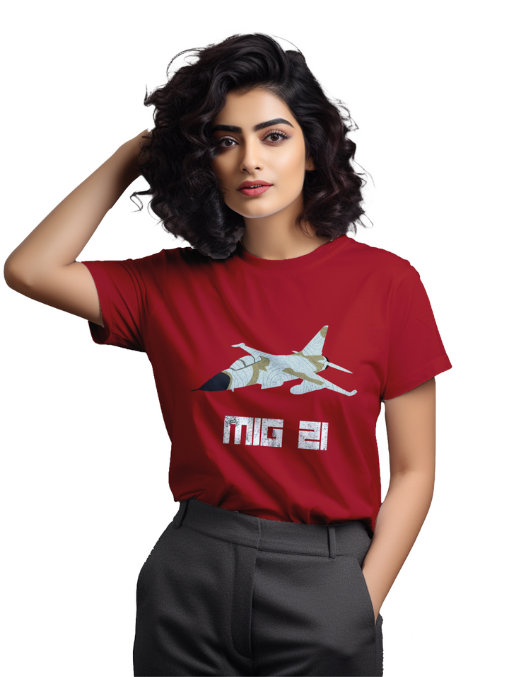 Women's MIG 21 fighter jet T-shirt