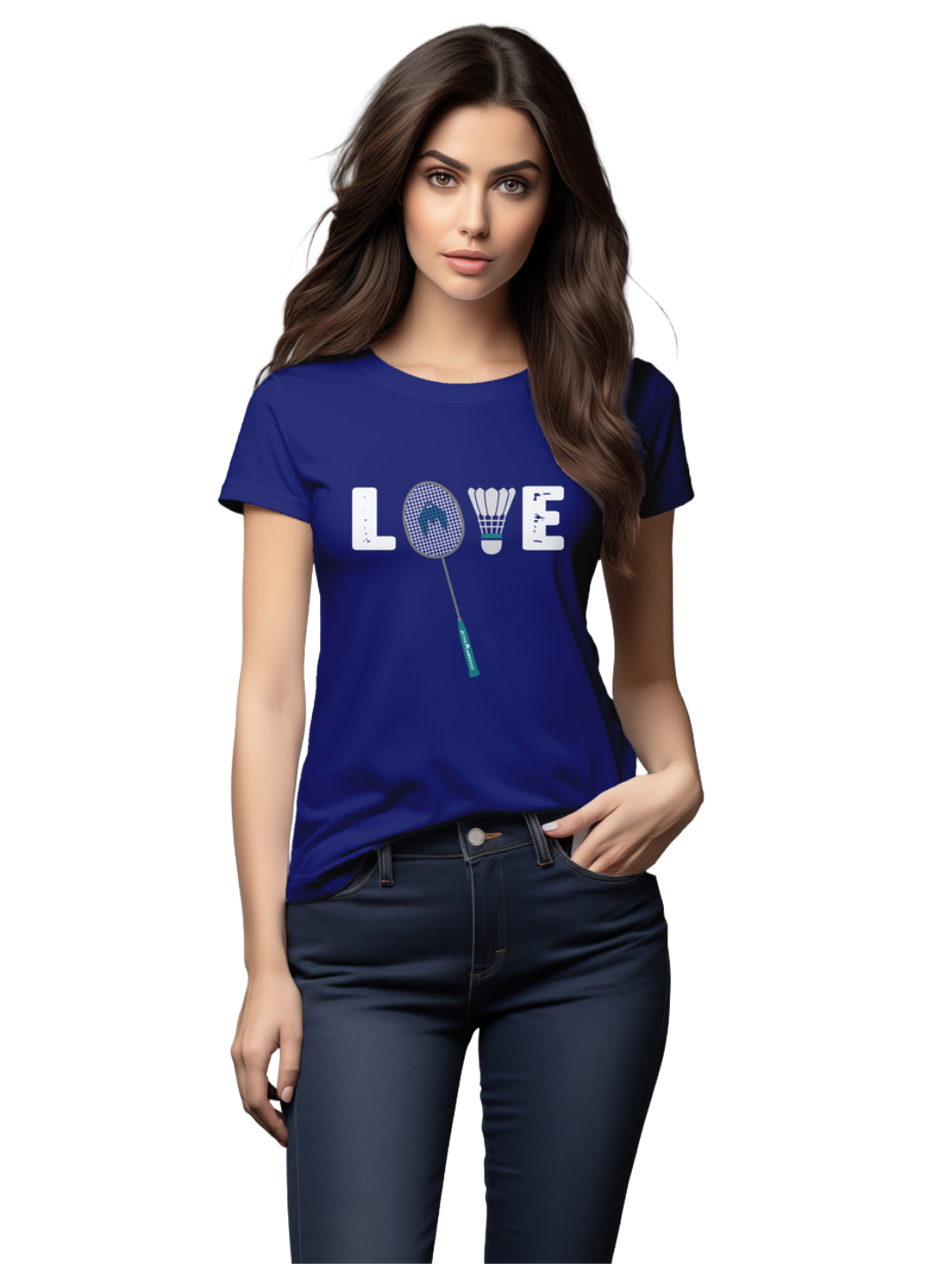 Womens Love Badminton T-Shirt