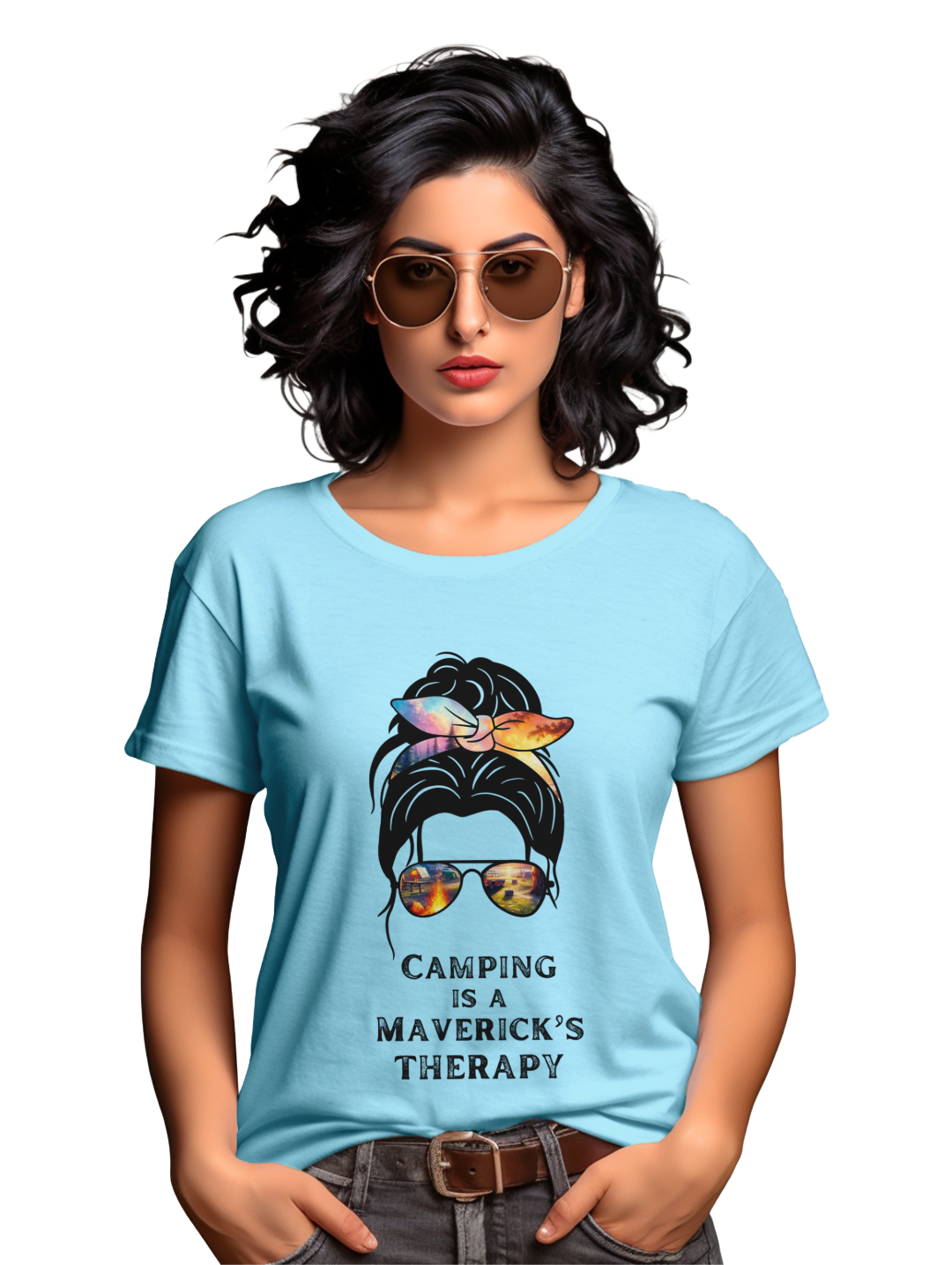 Women's Camping is a Maverick's Theraphy T-Shirt