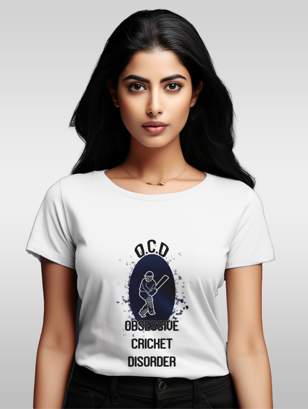 Women's  Obsessive Cricket Disorder T-shirt