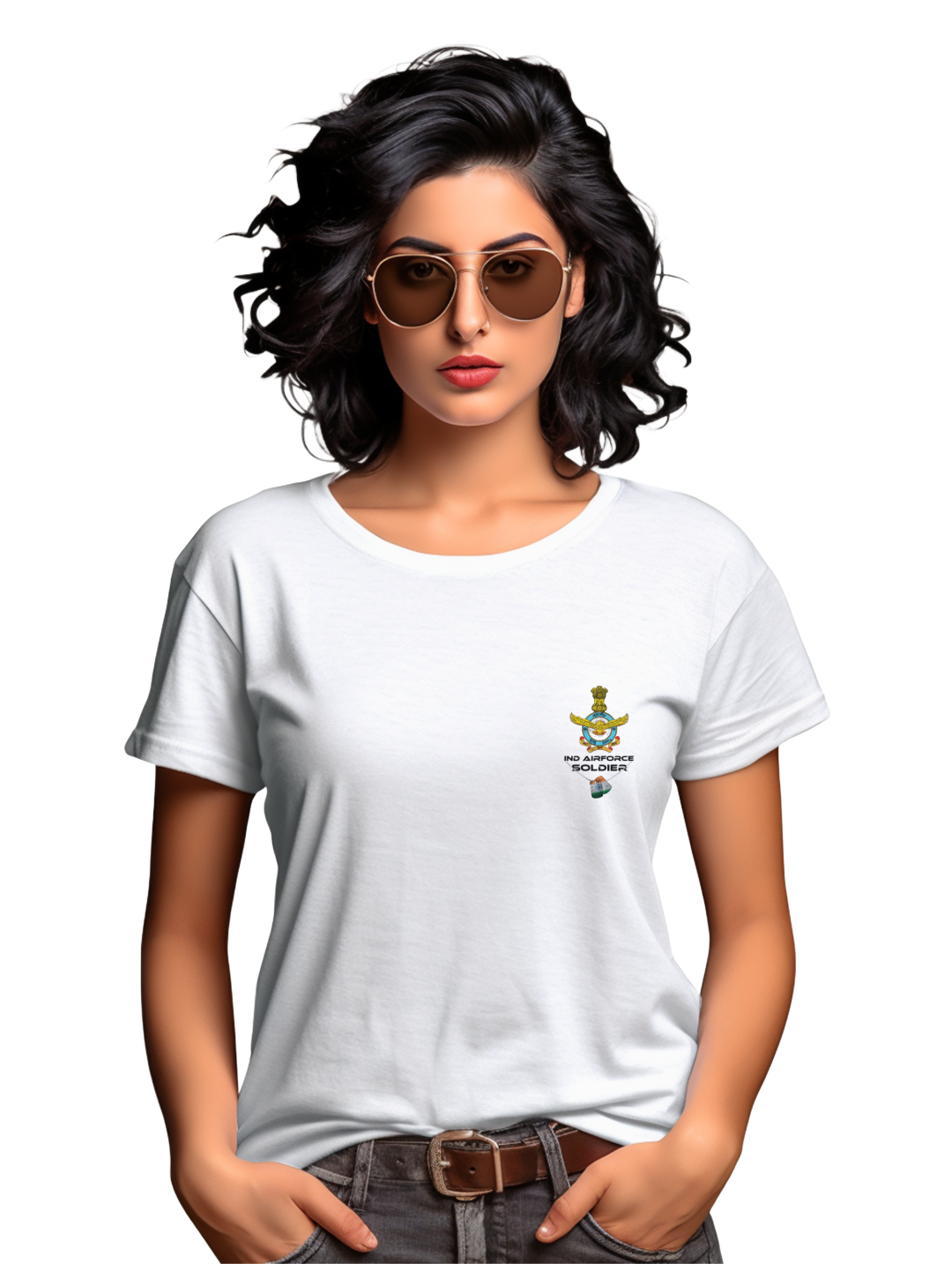 Womens Indian Airforce Soldier T-shirt