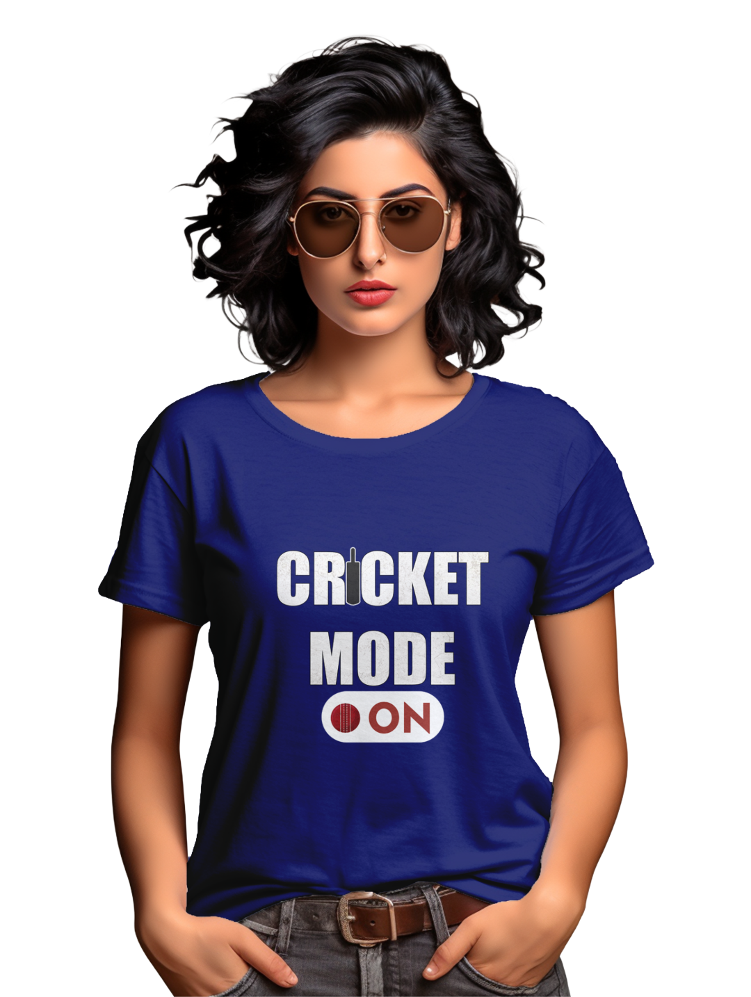 Women's Cricket Mode On T-shirt