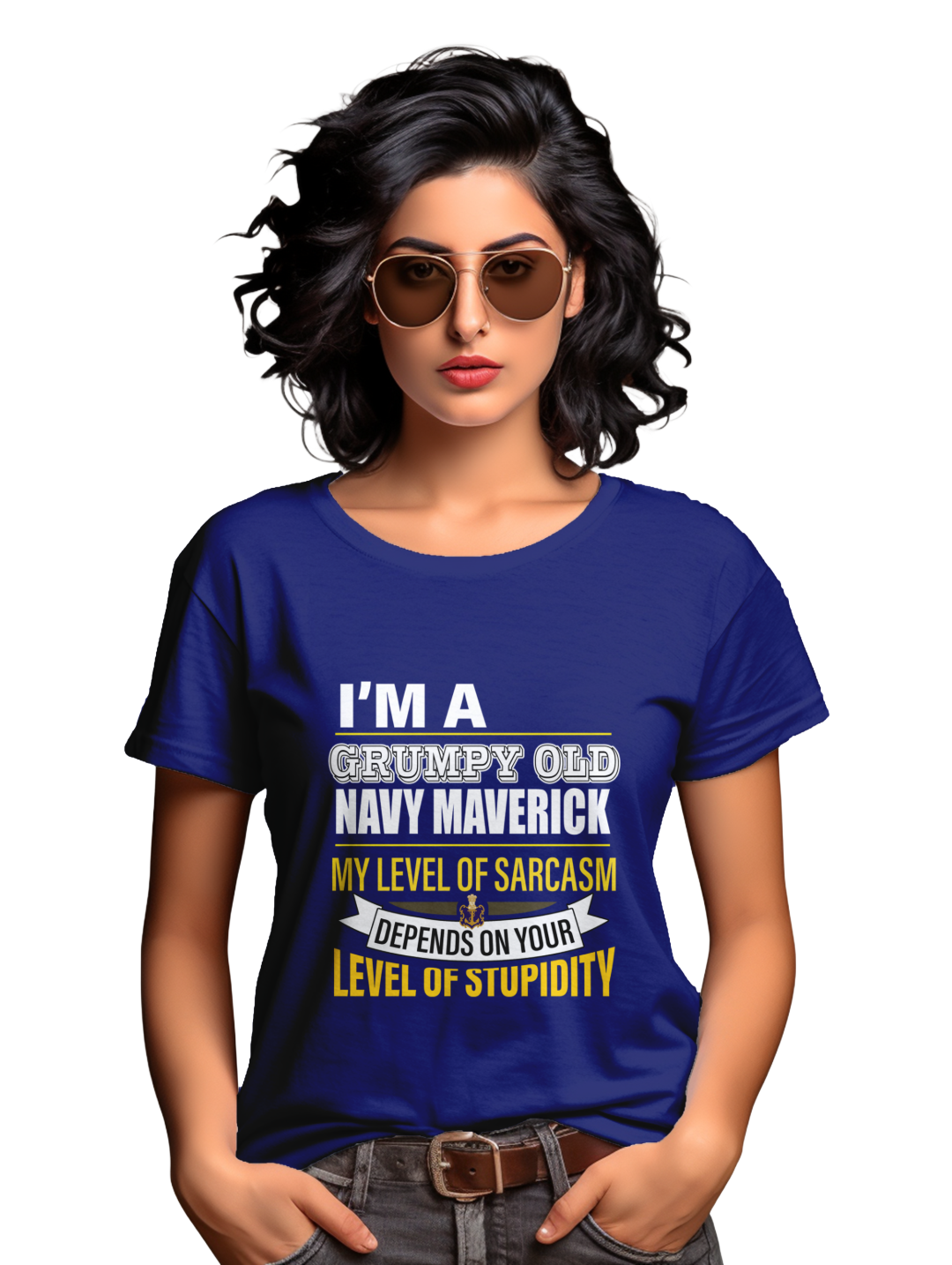 Womens I'm a Navy Maverick_ T-shirt