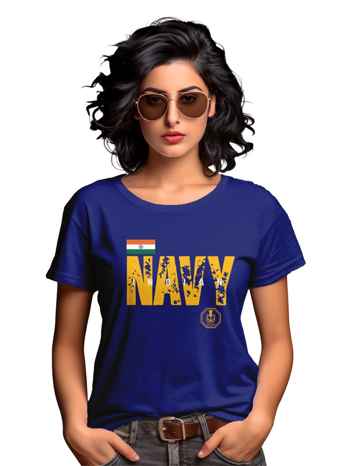 Women's Indian navy T-shirt