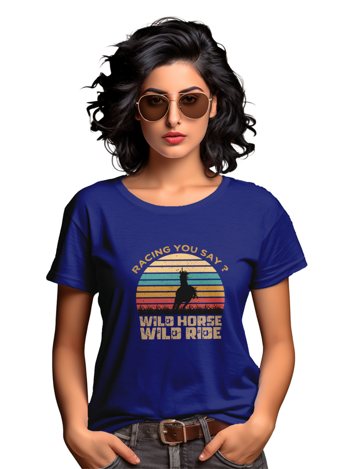 Women's Racing Wild Horse Ride T-Shirt