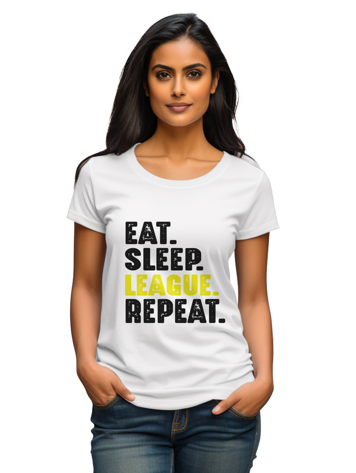 Women's Eat Sleep League Repeat T-shirt