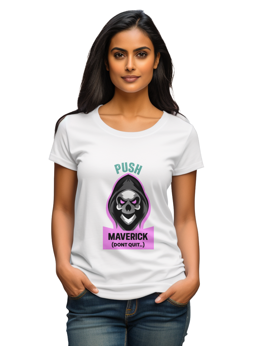 Womens Push Maverick Dont Quit T-Shirt