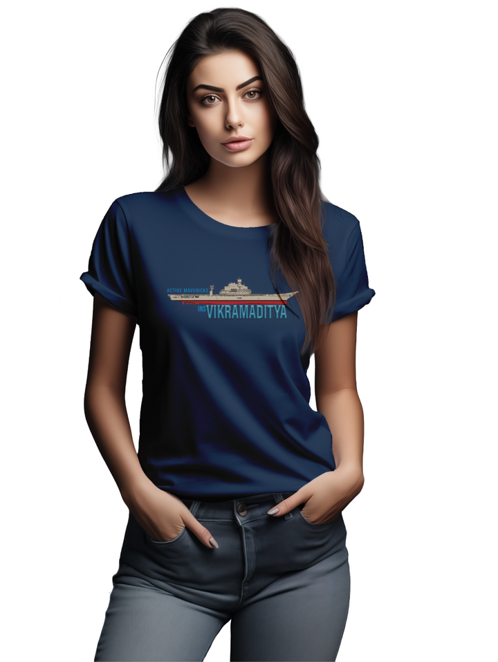 Womens INS Vikramaditya T-shirt