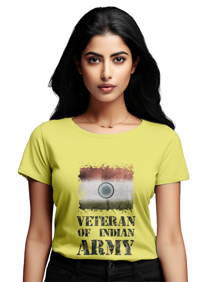 Women's Veteran of indian army T-Shirt