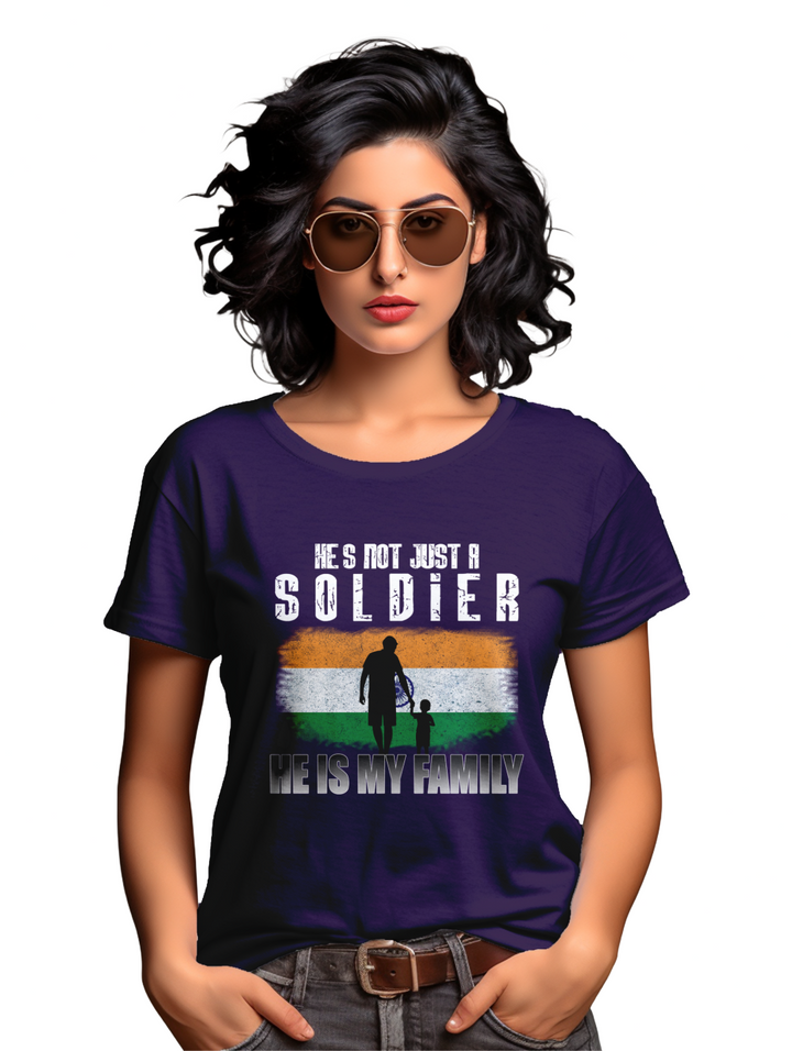 Women's He's not just a soldier he is my family T-Shirt