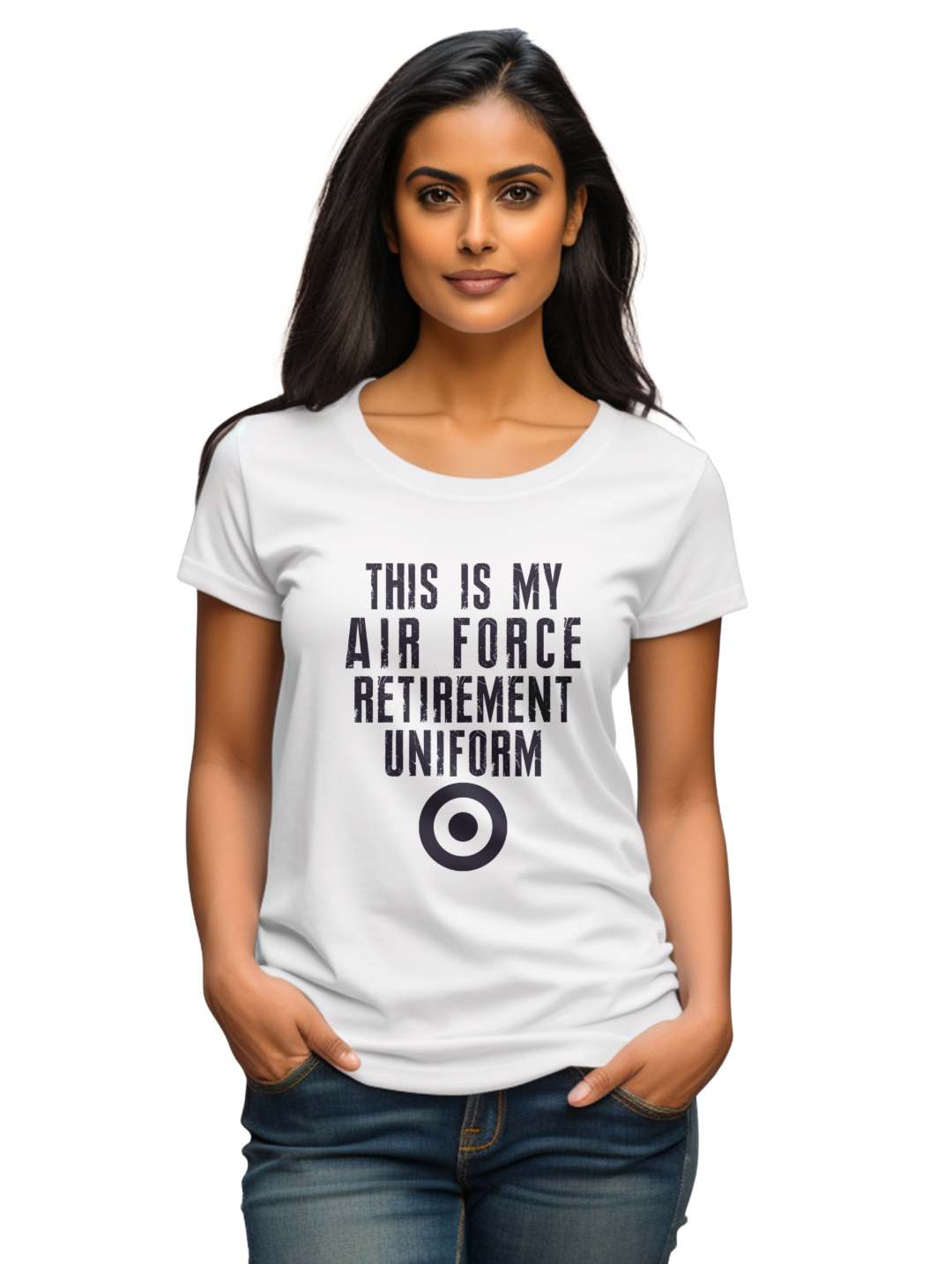 Women's This is my airforce retirement uniform_T-shirt